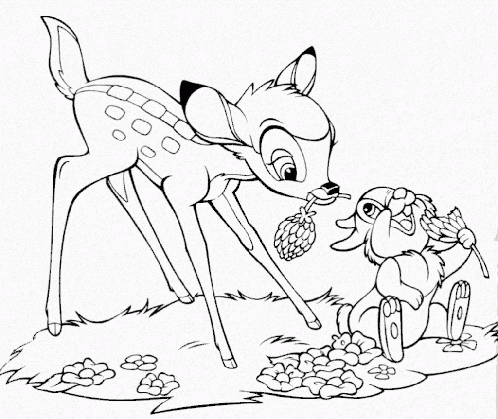 Desenhos De Bambi Para Colorir E Pintar