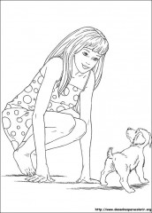 barbie e cachorrinho para colorir