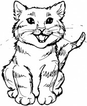 desenho de mão desenho de desenho de gato para colorir 6523349