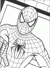 Desenho de Homem-Aranha levanta a placa de aço para colorir