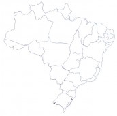 Desenhos do mapa do Brasil para colorir