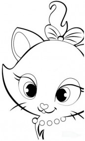 Imagens para Colorir da Gatinha Marie da Disney