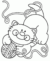 página para colorir de desenho de gato fofo e doce 2028259 Vetor no Vecteezy