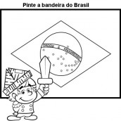 Bandeira do Brasil para colorir e pintar