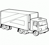 Desenhos para colorir de desenho de um caminhão cegonha para