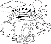 imagem do boitata para colorir