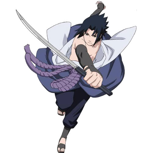 Sasuke com mão na cintura para colorir e pintar - Imprimir Desenhos