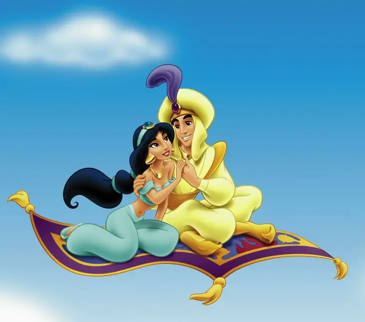 Desenho de Aladdin - Aladdin e Jasmine pintado e colorido por Imshampoo o  dia 30 de Janeiro do 2016