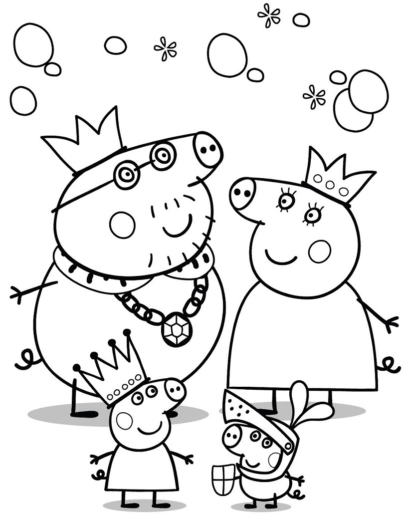 desenhos do papai de peppa pig para colorir