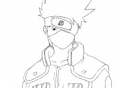 Kakashi na noite A4 para colorir