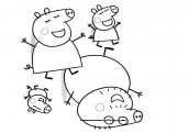 familia pig desenhos para pintar