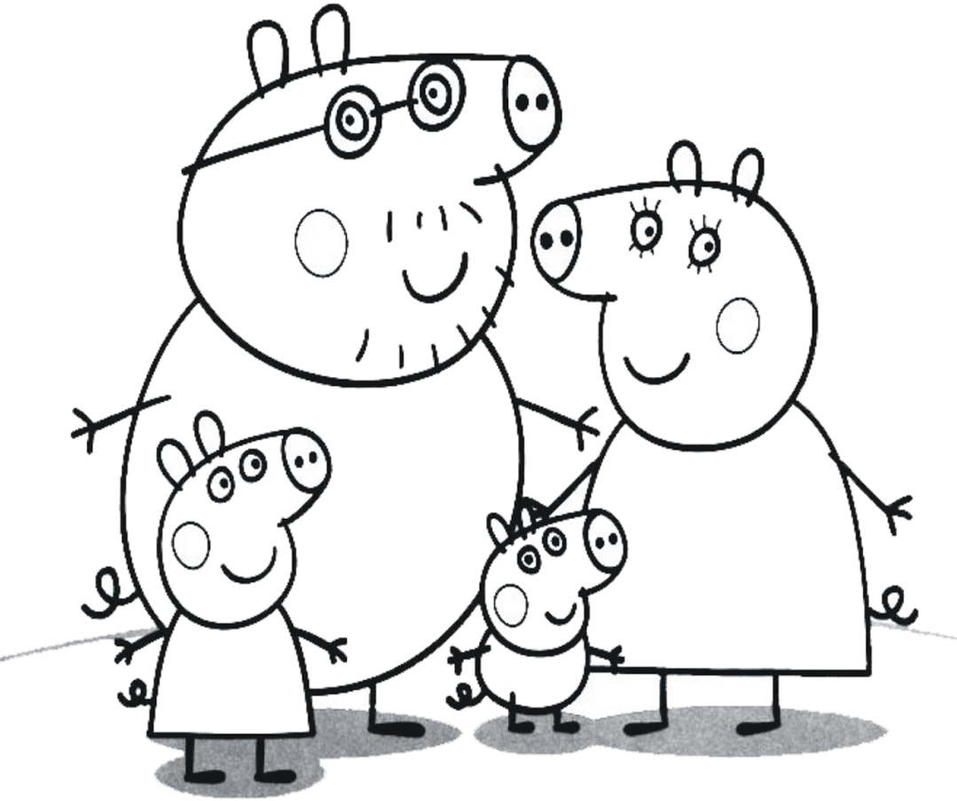 papai e mamae pig desenhos para colorir