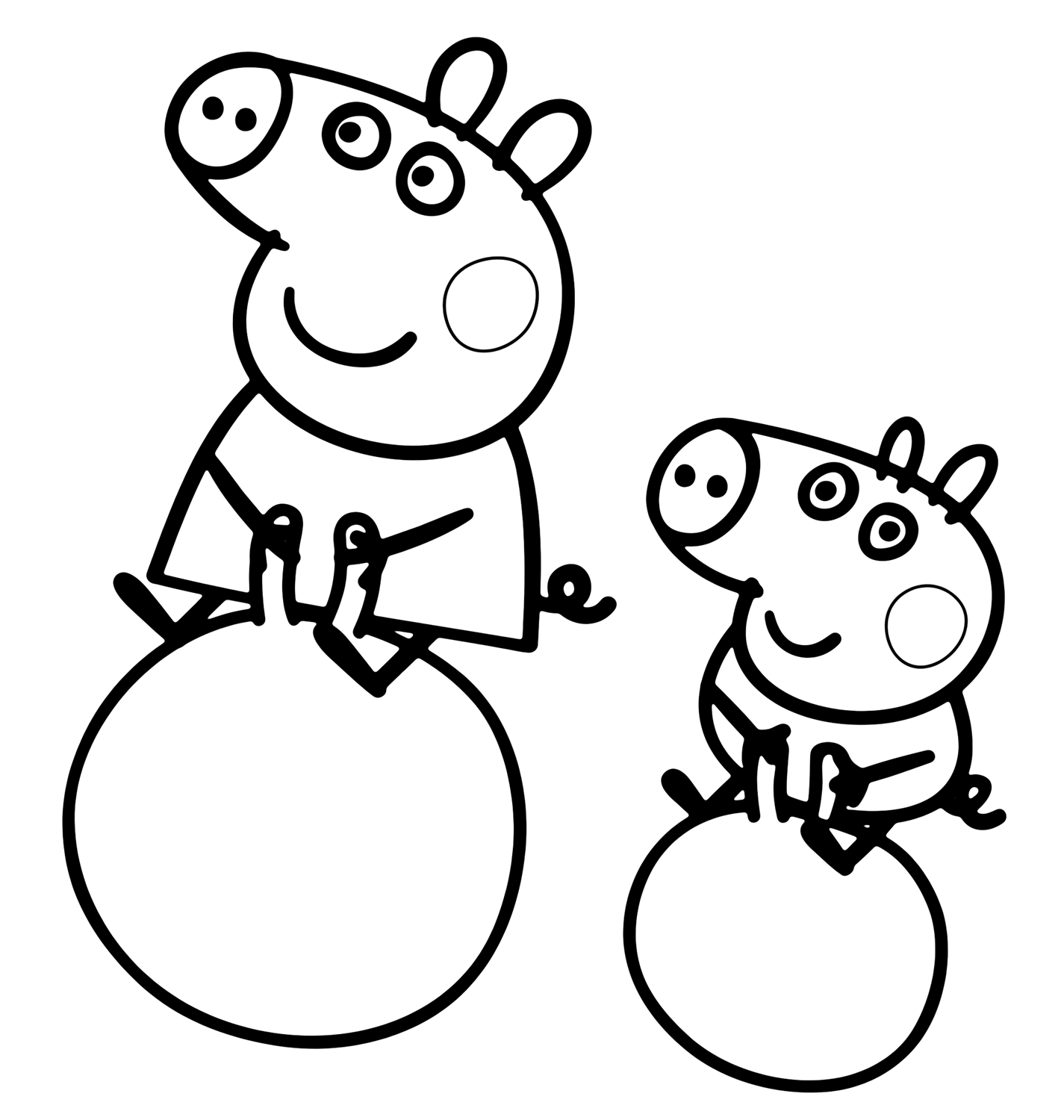 peppa pig e george desenhos para colorir