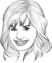 Desenho da Demi lovato kawai para colorir