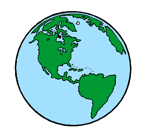 Desenho do Planeta Terra para Colorir