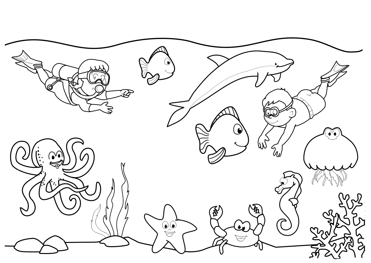Задание морские обитатели. Раскраска морские обитатели. Морские обитатели раскраска для детей. Раскраска "подводный мир". Подводное царство раскраска.