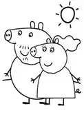 Imprimir para colorir e pintar o desenho Peppa Pig - 1960